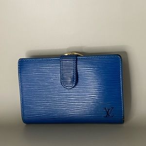 Louis Vuitton blue epi wallet